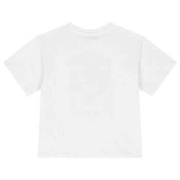 Boys White Logo Tiger T-Shirt
