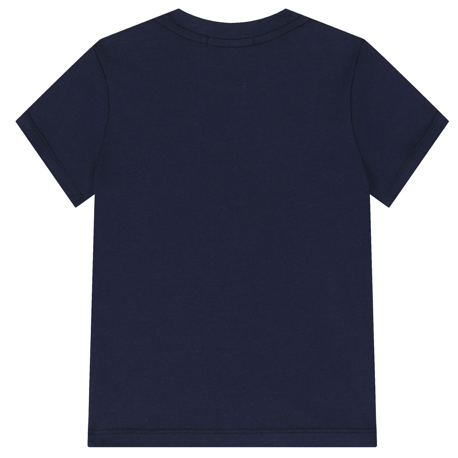 Younger Boys Navy & Gold Logo T-Shirt, 2, hi-res