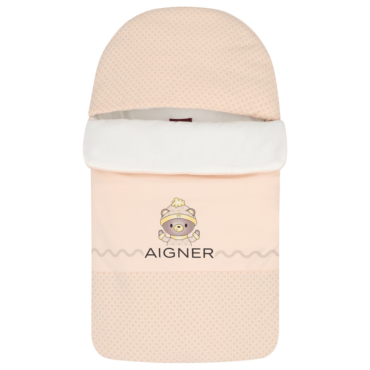 مدس بالشعار للبنات بشكل تيدى بير باللون الوردى والبيج , 3, hi-res