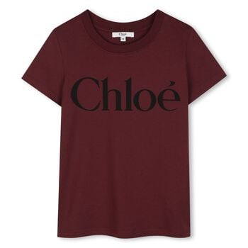 Girls Mini Me Burgundy Logo T-Shirt
