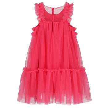 فستان تول باللون الوردي للبنات