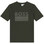 Boys Green Logo T-Shirt, 2, hi-res