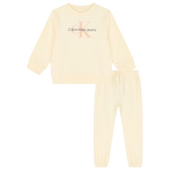 Beige Logo Younger Tracksuit