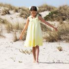 Girls Yellow Embroidered Tulle Dress, 1, hi-res