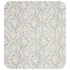 Baby Girls Ivory & Grey Logo Barocco Blanket, 1, hi-res