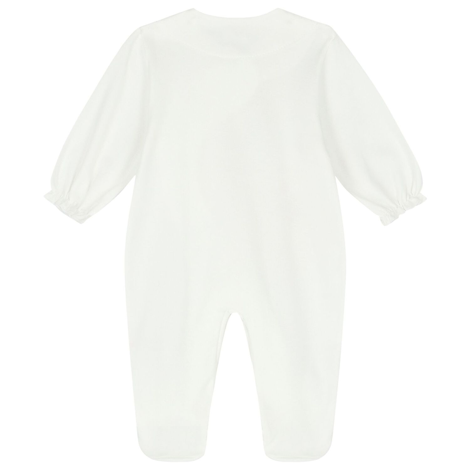 Baby Girls White Floral Babygrow, 1, hi-res