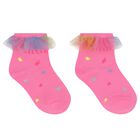 Girls Pink Logo Socks, 1, hi-res