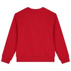 Boys Red Teddy Bear Sweatshirt, 1, hi-res