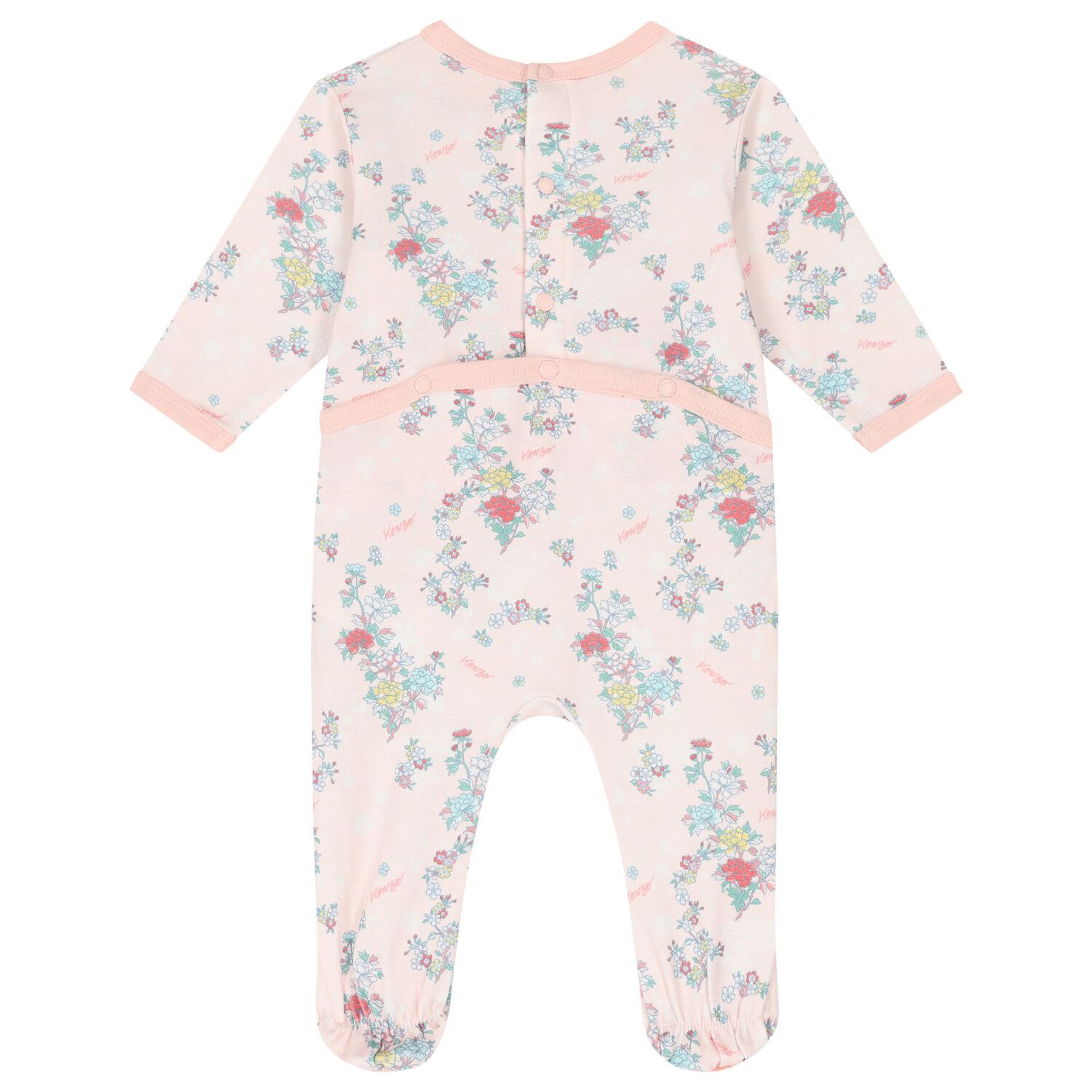 Baby Girls Pink Floral Babygrow Gift Set, 1, hi-res