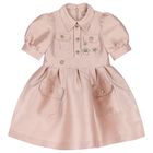 Girls Pink Embellished Dress, 2, hi-res