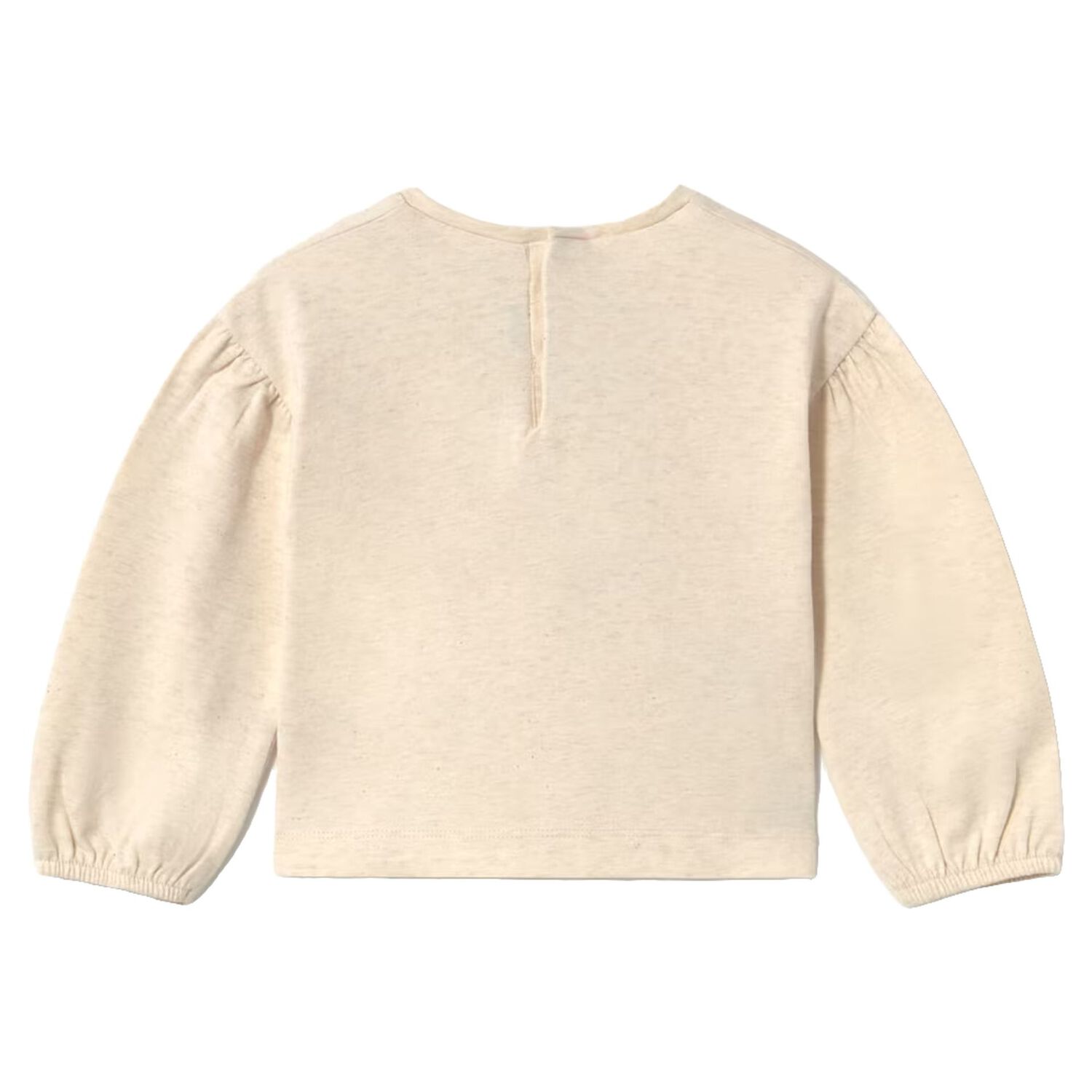 Younger Girls Beige Printed Long Sleeve Top, 1, hi-res