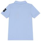 Boys Blue Logo Polo Shirt, 2, hi-res