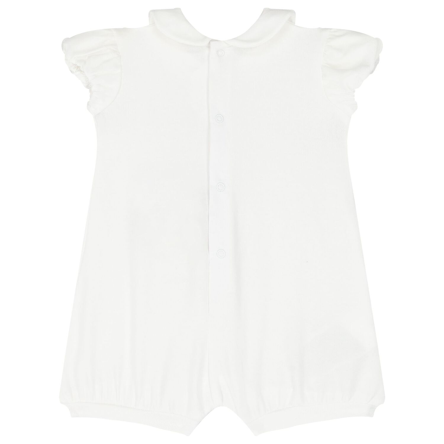 طقم ملابس نوم قطنية للبنات الصغار باللونين البيج والأبيض (قطعتان), 2, hi-res