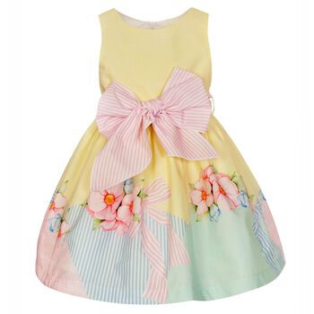 Girls Yellow Floral Dress