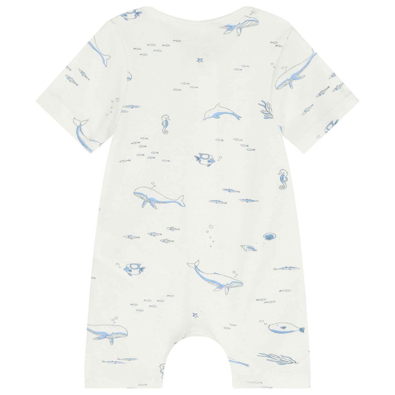 Baby Boys White & Navy Blue Rompers ( 2 Pack ), 2, hi-res image number null
