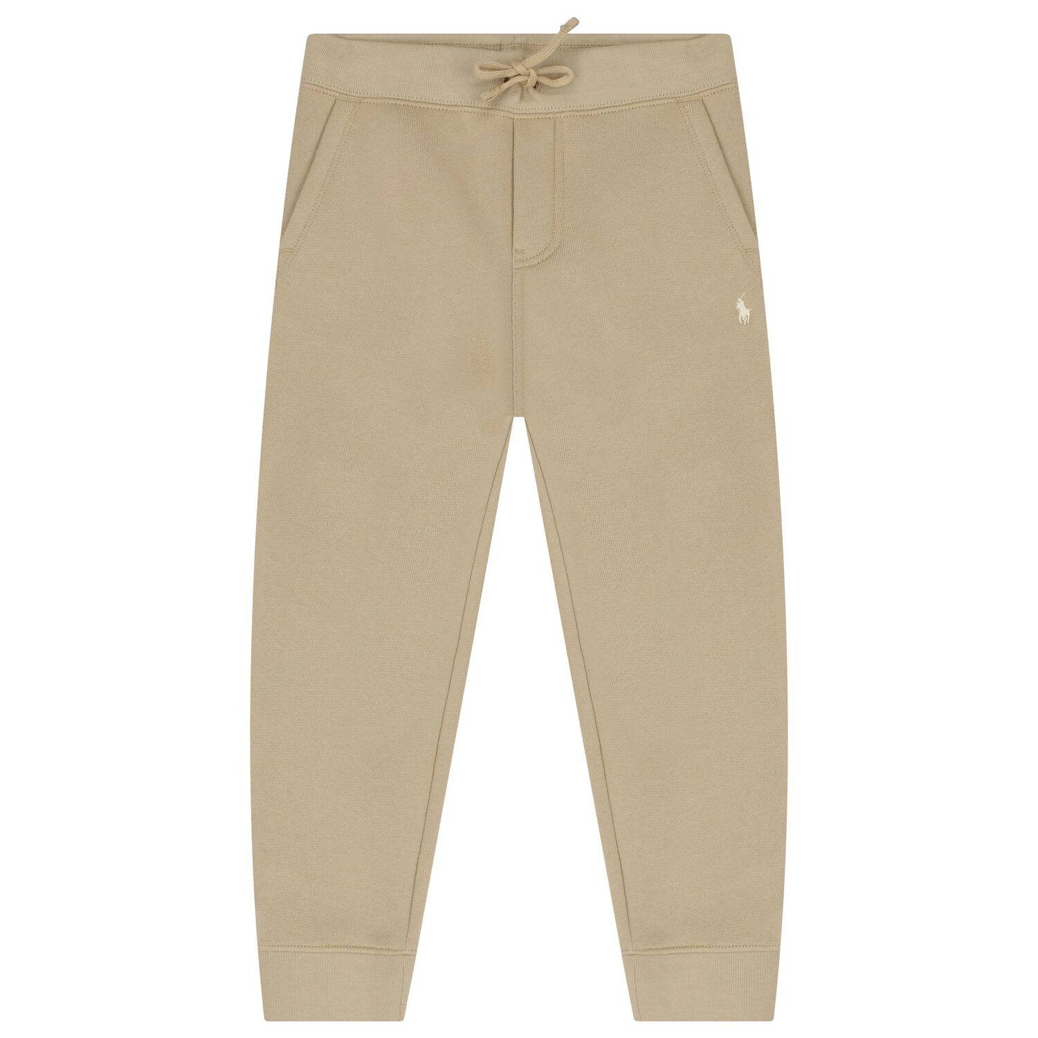 Boys Beige Logo Joggers, 1, hi-res