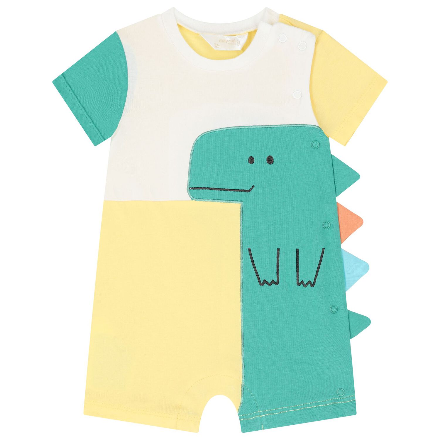 Baby Boys Green & Yellow Romper Set, 1, hi-res