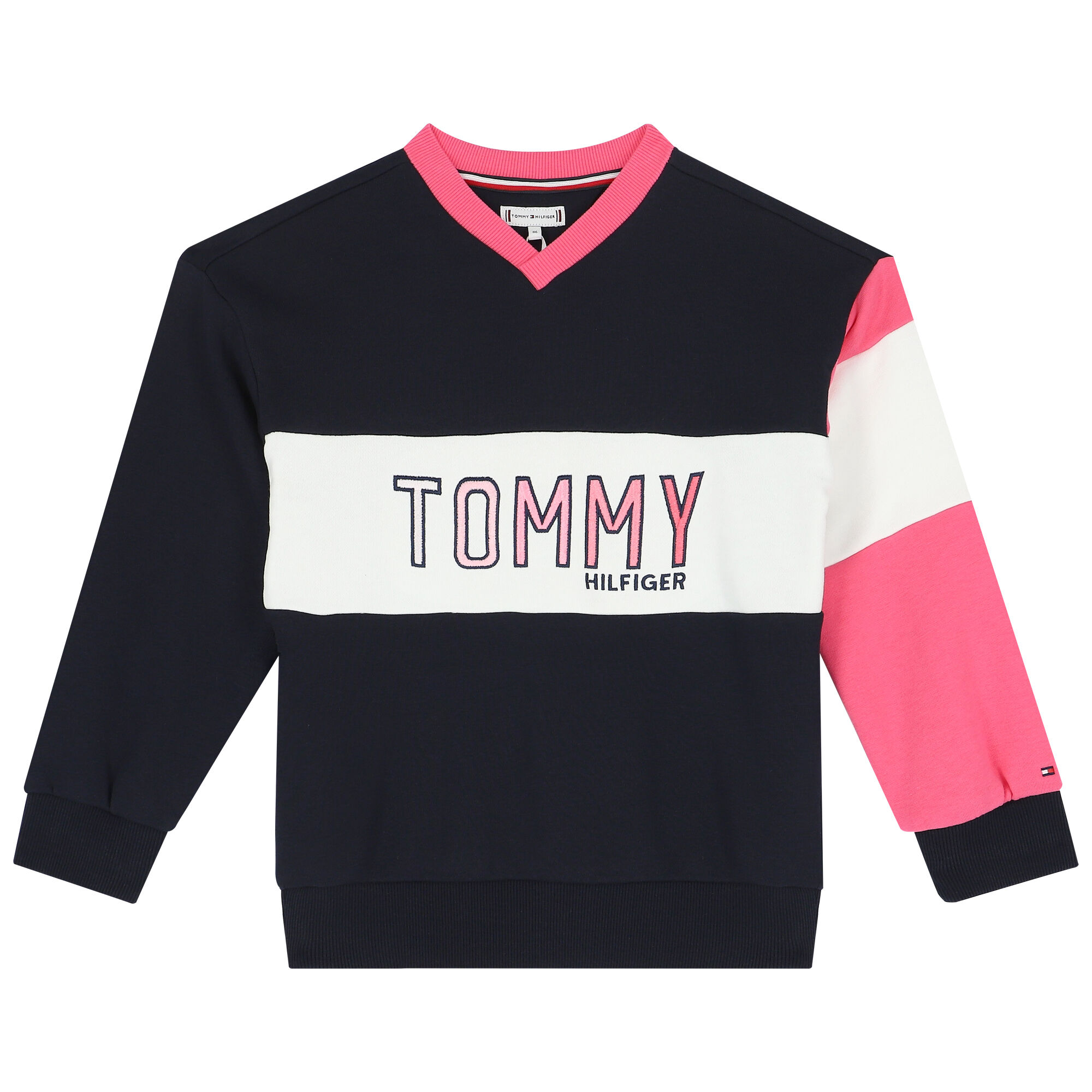Pink hilfiger sweatshirt clearance