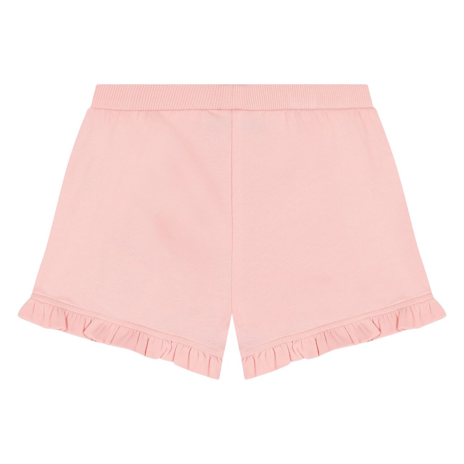 Younger Girls White & Pink Teddy Bear Shorts Set, 1, hi-res