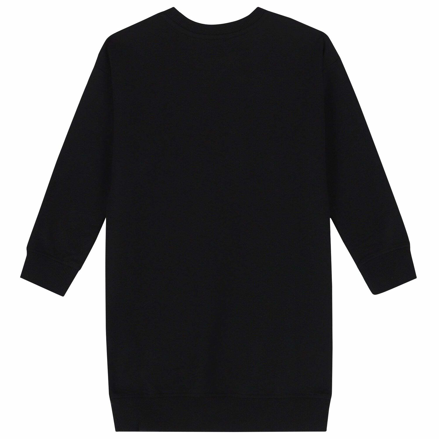 Girls Black Teddy Logo Dress, 2, hi-res