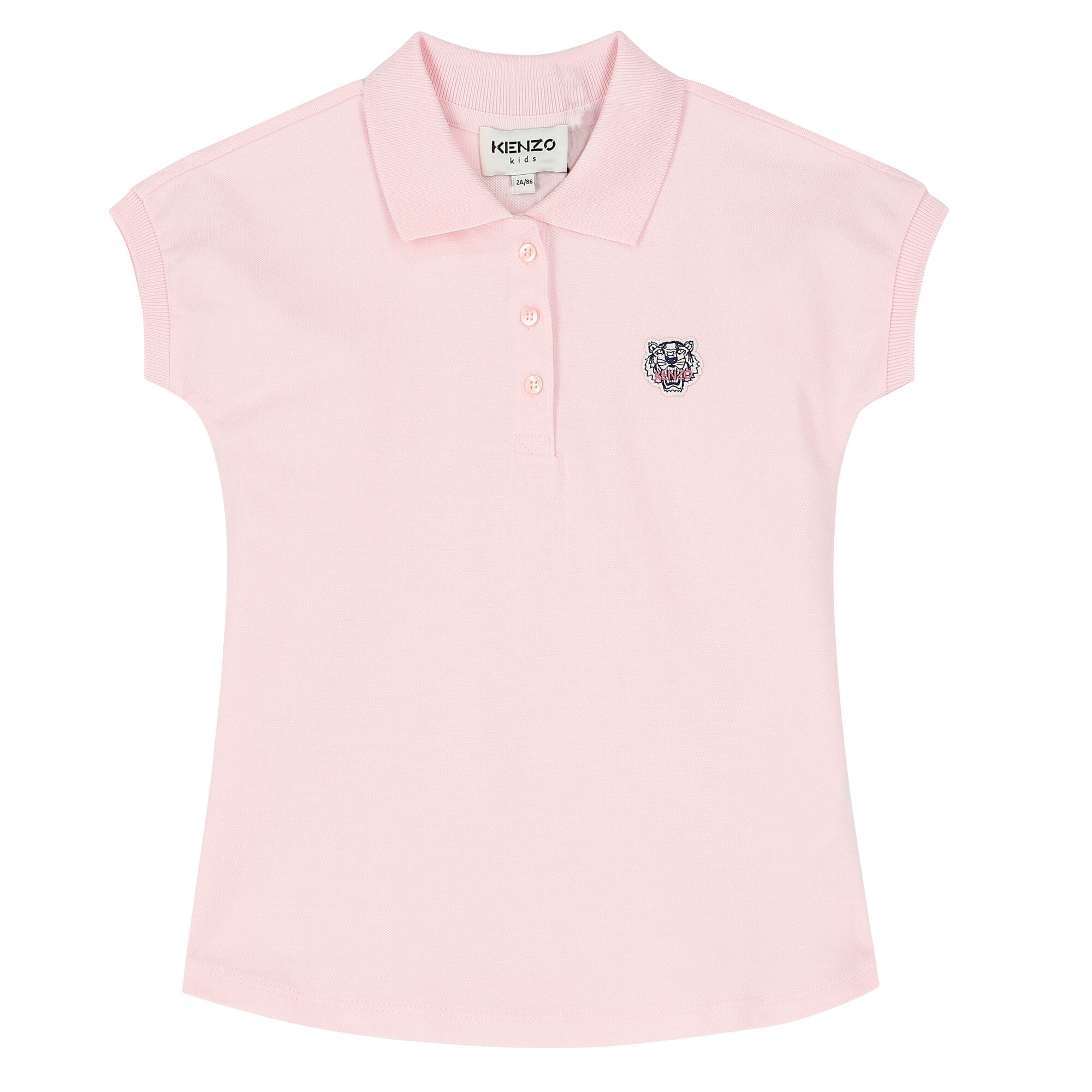 KENZO KIDS Younger Girls Pink Tiger Polo Dress Junior Couture UAE