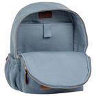 Girls Blue Logo Denim Backpack, 1, hi-res