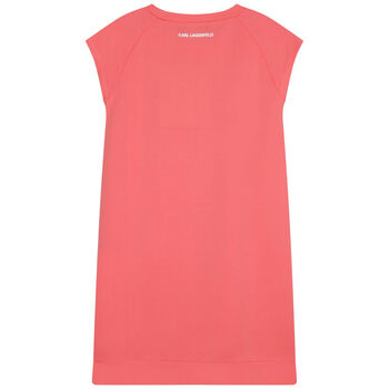 Girls Coral Choupette Logo Dress