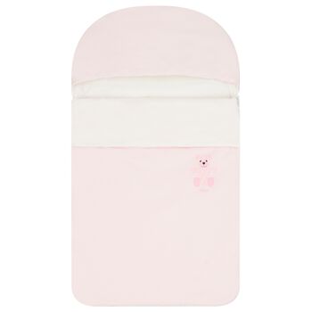 Baby Girls Pink Teddy Bear Logo Nest
