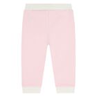 Younger Girls White & Pink Tracksuit Set (3 Piece), 1, hi-res