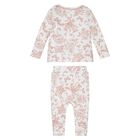 Baby Girls Pink & Ivory Toile De Jouy Pyjamas, 3, hi-res