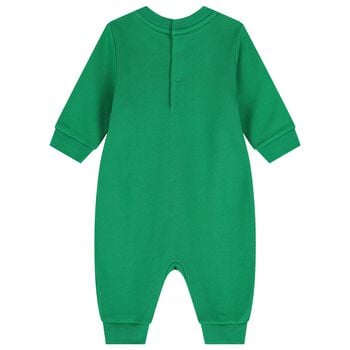 Baby Boys Green Polo Bear Romper