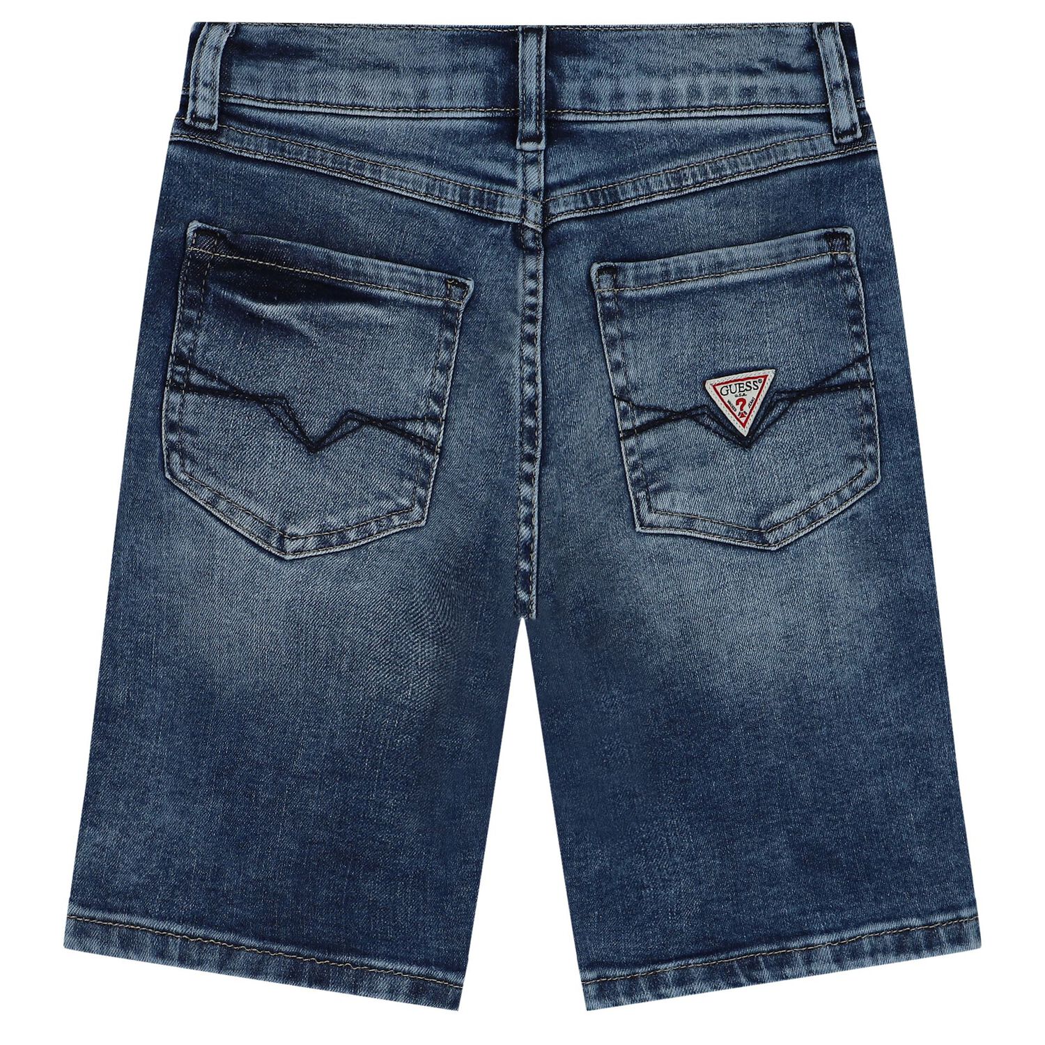 Blue Denim Logo Shorts, 1, hi-res image number null