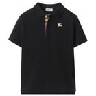 Boys Black EKD Logo Polo Shirt, 1, hi-res