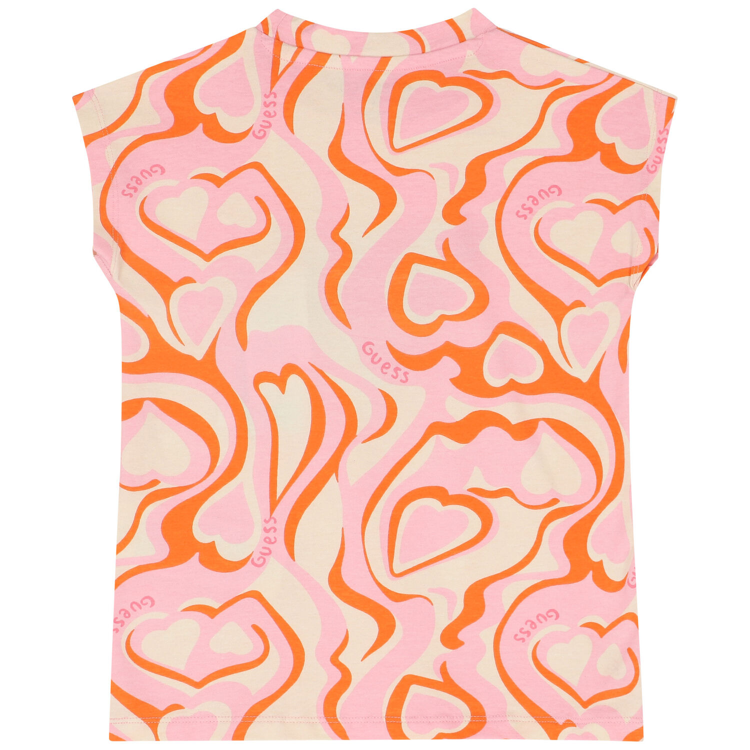 Girls Ivory, Pink & Orange Logo T-Shirt, 1, hi-res image number null