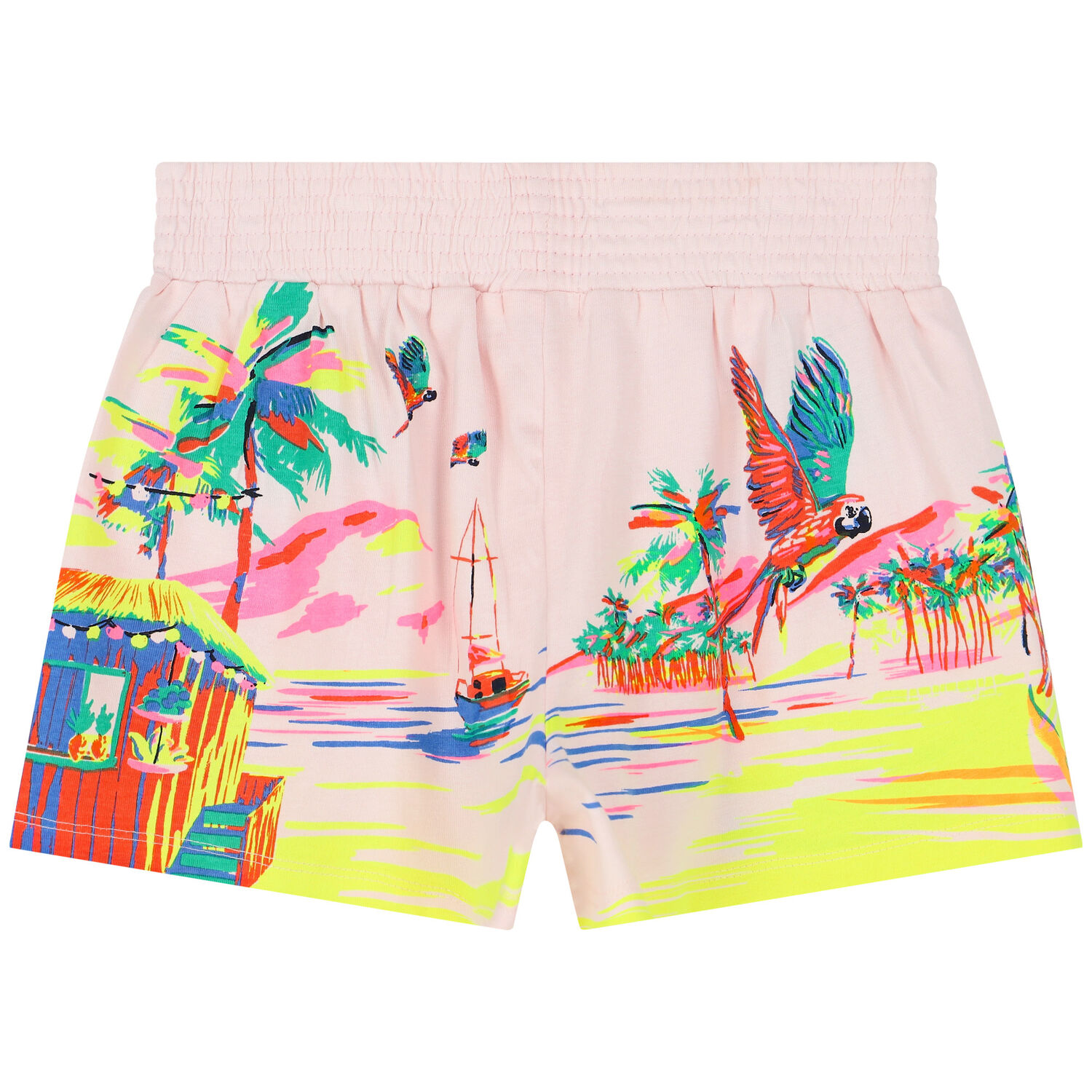 Girls Pink Cotton ShortsÂ , 1, hi-res image number null