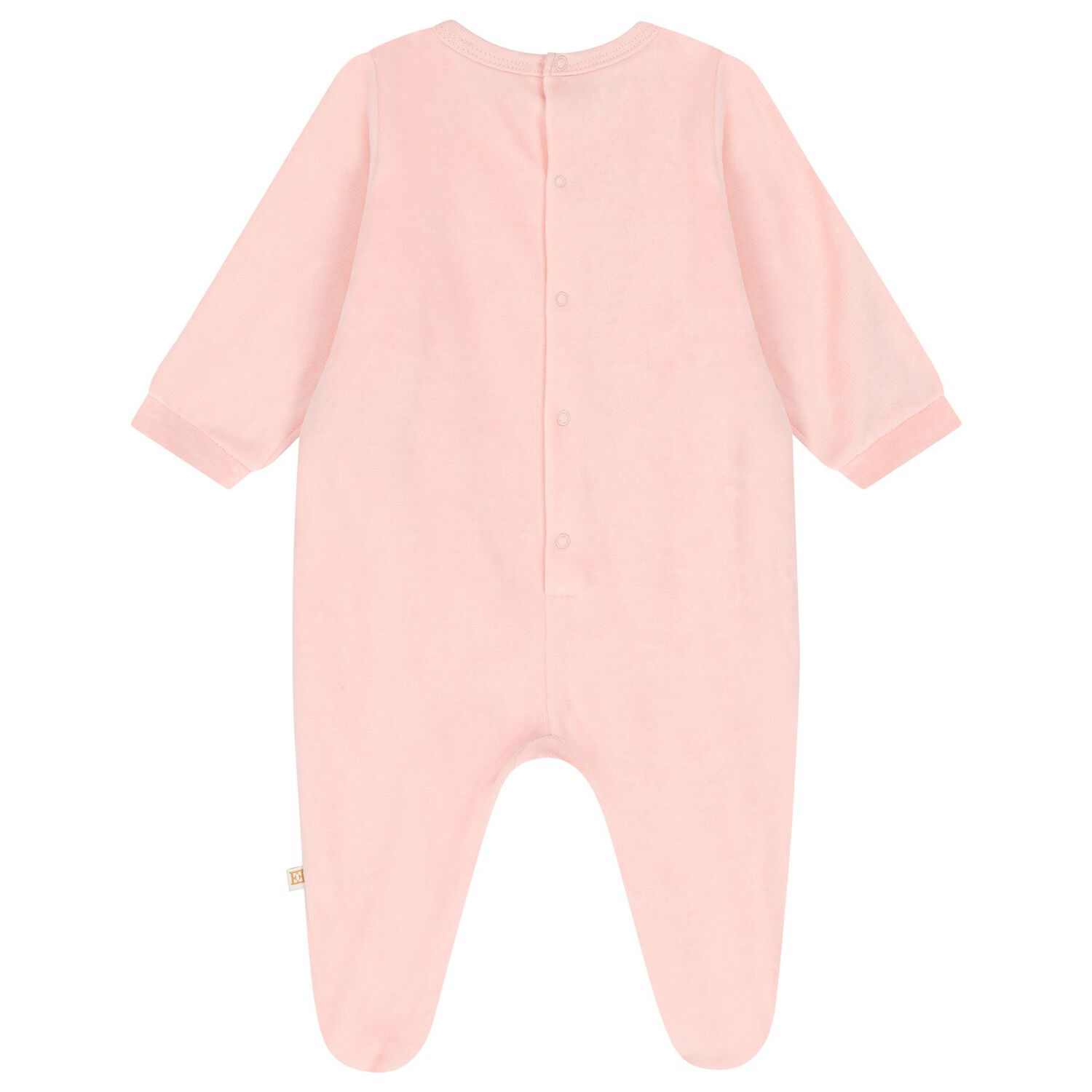 Baby Girls Pink & White Logo Babygrow, 1, hi-res