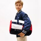 Navy Blue, White & Red Duffel Bag, 1, hi-res