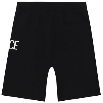 Boys Black Logo Shorts