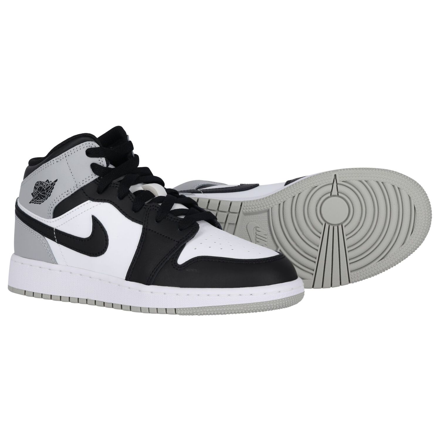 Black, White & Gold Air Jordan 1 Mid Trainers, 1, hi-res image number null