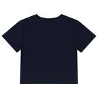 Boys Navy Blue Logo T-Shirt, 1, hi-res