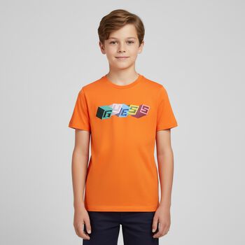 تيشيرت أولاد بالشعار باللون الأخضر 