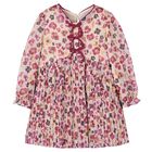 Girls Pink Floral Dress, 1, hi-res