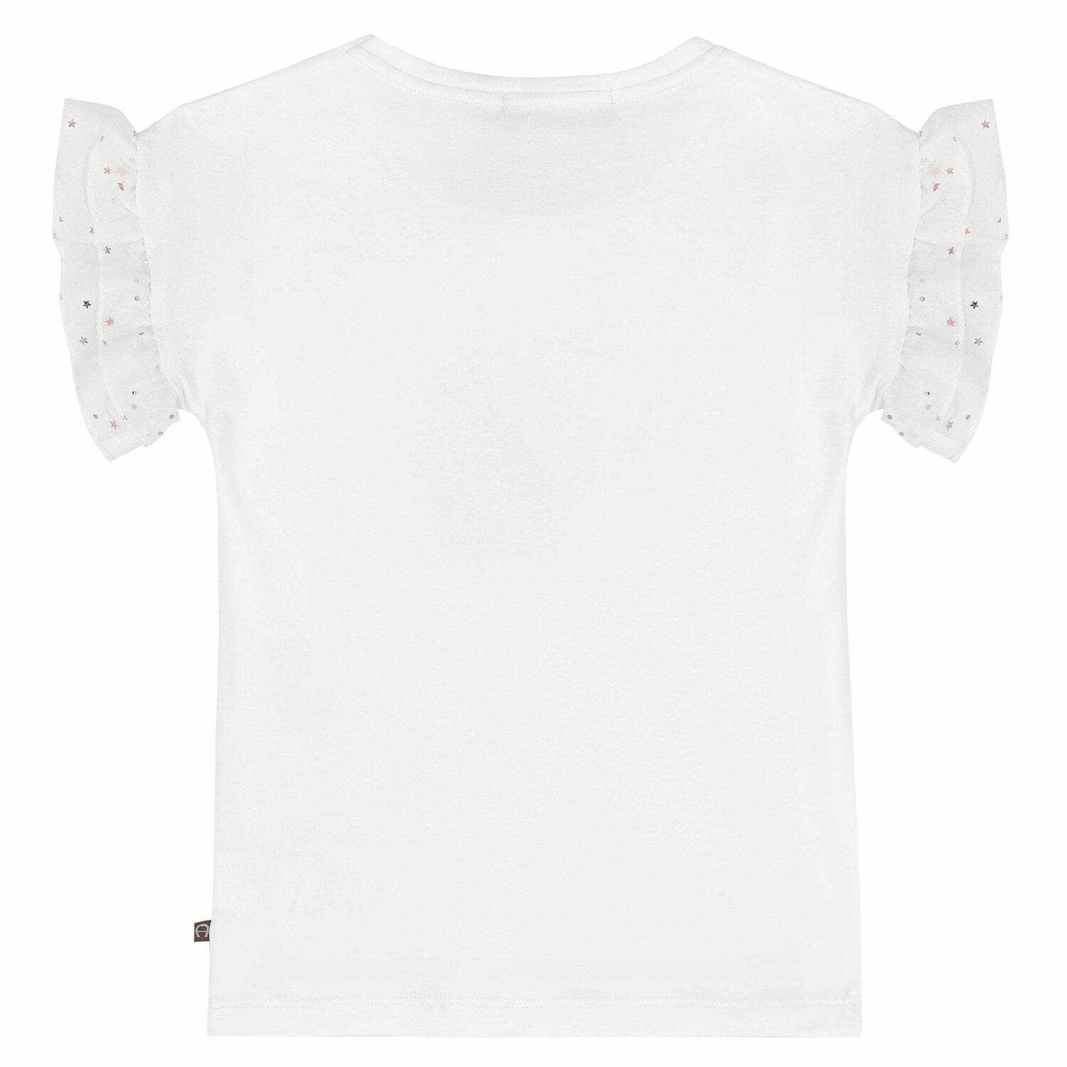 Girls White Logo T-Shirt, 1, hi-res
