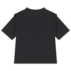 تيشيرت اولاد بالشعار باللون الاسود , 1, hi-res