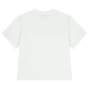 Girls White Logo T-Shirt