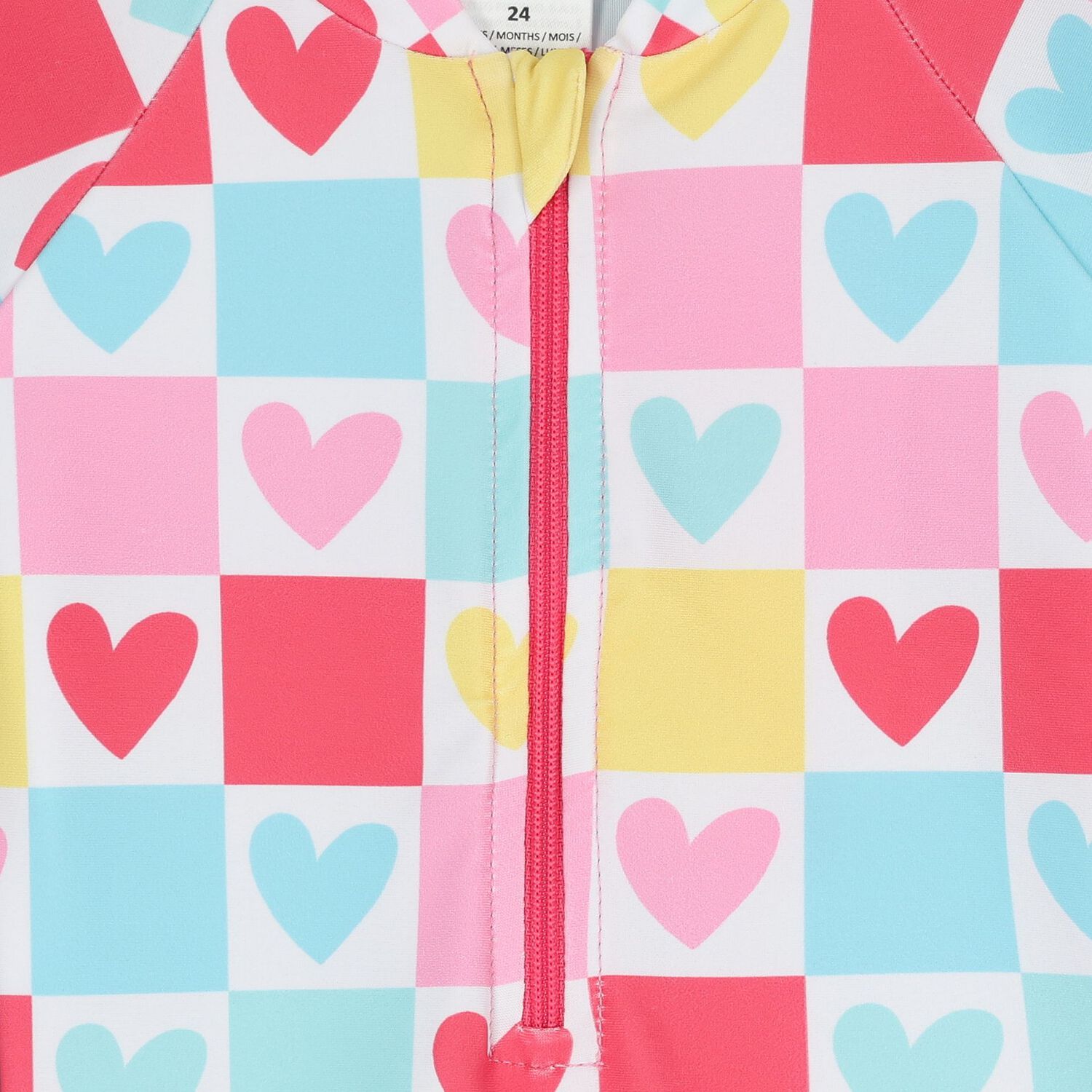 ملابس سباحة للبنات الصغيرات على شكل قلوب متعددة الألوان, 1, hi-res