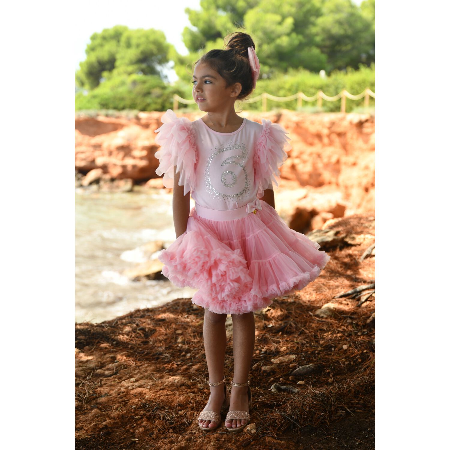 تيشيرت بنات عيد الميلاد 6 باللون الوردي, 5, hi-res