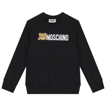 Black Teddy Bear Logo Sweatshirt