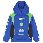 Boys Blue & Green Logo Hooded Top, 1, hi-res