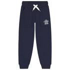 Boys Navy Blue Logo Joggers, 2, hi-res